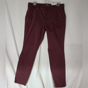 NWT Universal Threads SZ 8/29R Maroon Mid-rise Skinny Trousers